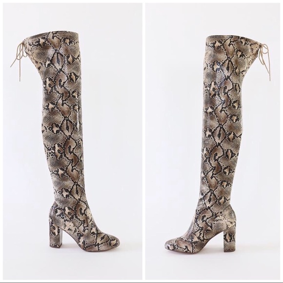 snivy animal print over the knee stretch boots - Picture 6 of 8